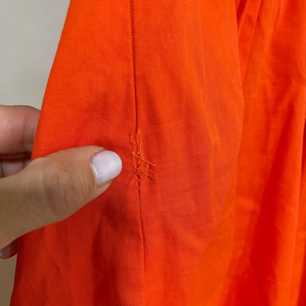 Astr Strapless Orange Midi Dress Tangerine Medium NWI - Picture 7 of 8